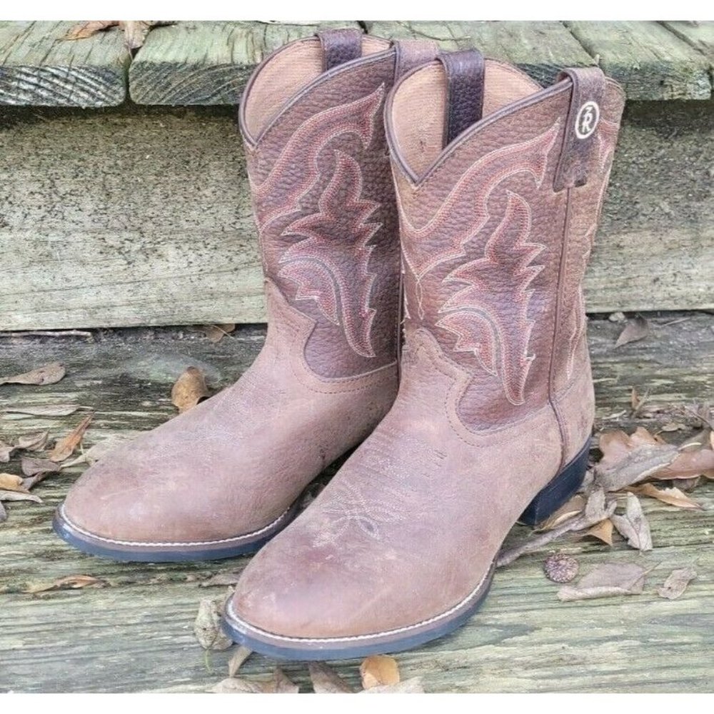 Tony Lama LL500 Kids Cowboy Collection Western Boot with Sorrel Bridle Leather F